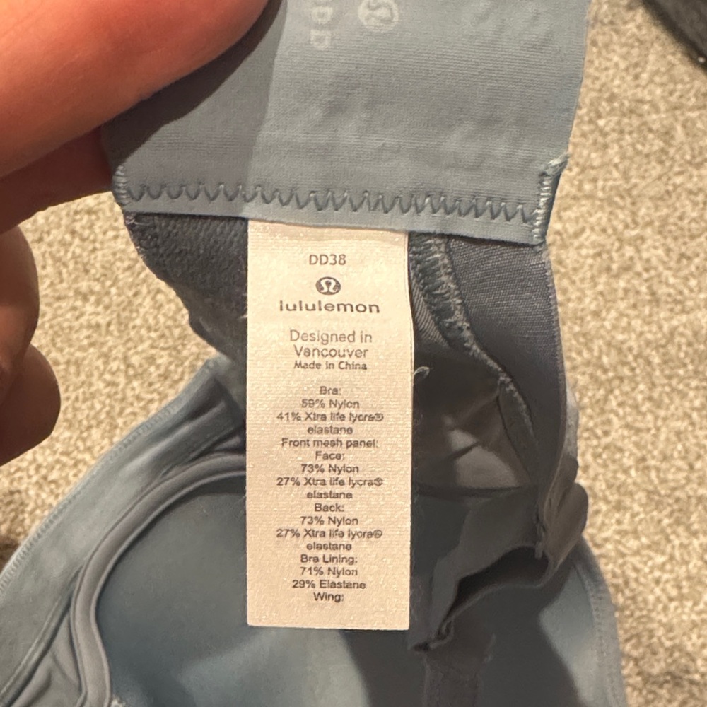 Lululemon Blue Sports Bra
